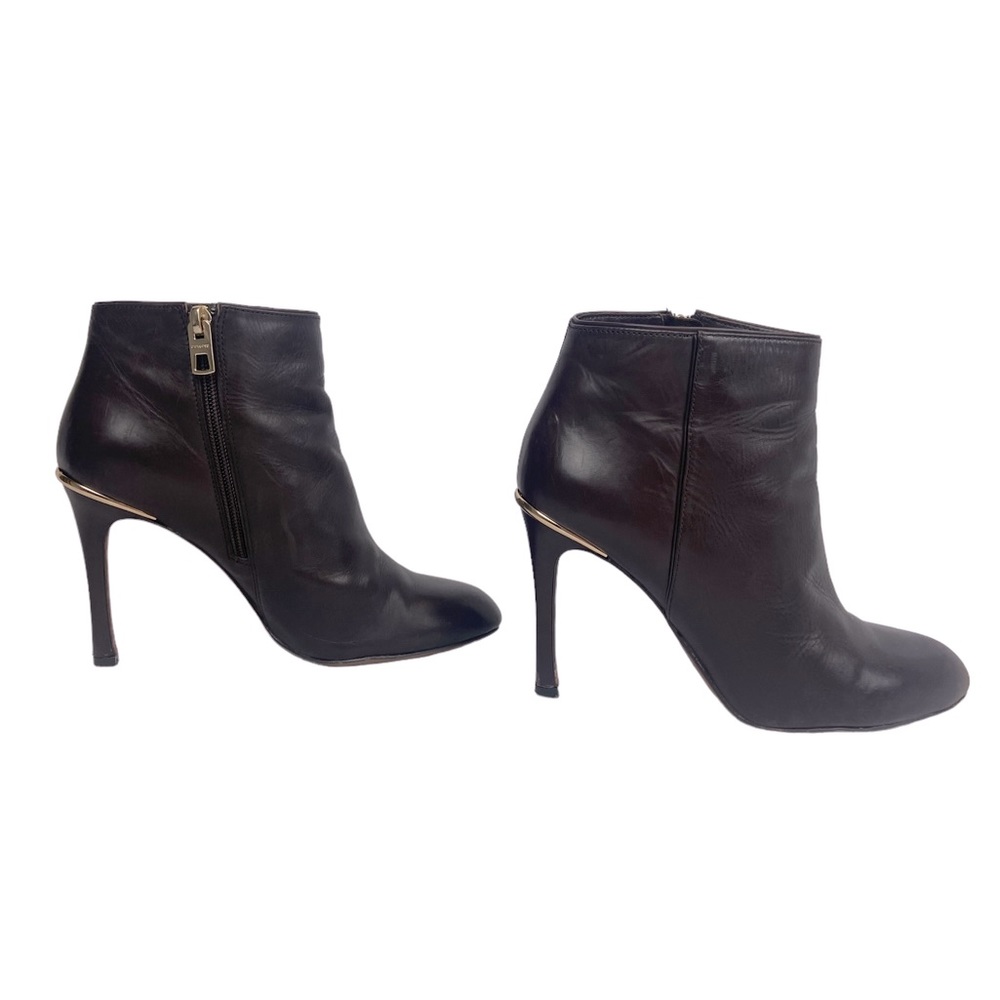 Coach Brown Leather Ankle Bootie Dress Heels Women Size 7B